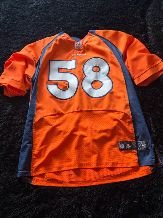 NFL Tops - NFL Orange Game Jersey with Navy Trim